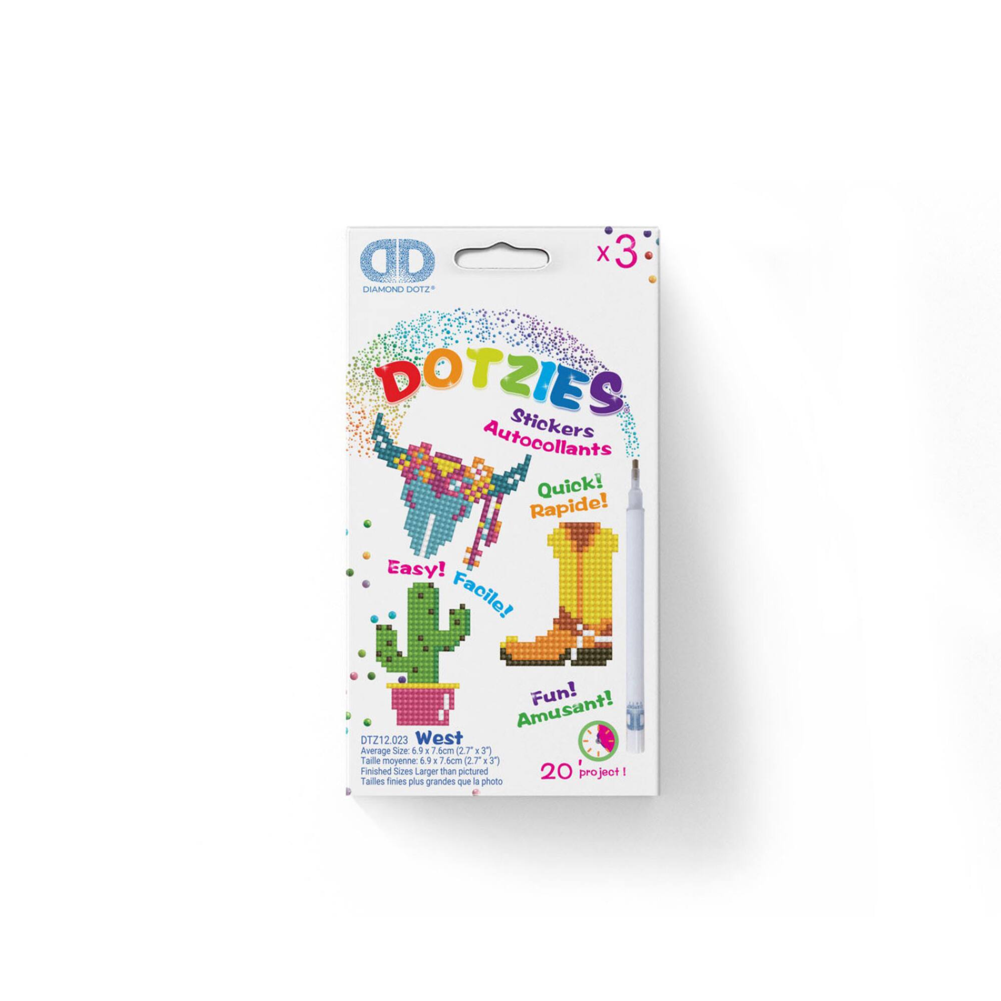 Diamond Dotz® Beginner West DOTZIES Stickers Diamond Painting Artwork Kit